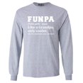 thumbnail image 1 of Shop4Ever Men's Funpa Definition Fun Grandpa Long Sleeve Shirt Medium Sports Grey, 1 of 5