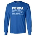 thumbnail image 1 of Shop4Ever Men's Funpa Definition Fun Grandpa Long Sleeve Shirt Small Royal Blue, 1 of 5