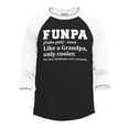 thumbnail image 1 of Shop4Ever Men's Funpa Definition Fun Grandpa Raglan Baseball Shirt XXX-Large Black/White, 1 of 4