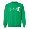 thumbnail image 1 of Shop4Ever Men's Gamer Heartbeat Controller Crewneck Sweatshirt X-Large Irish Green, 1 of 5