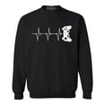 thumbnail image 1 of Shop4Ever Men's Gamer Heartbeat Controller Crewneck Sweatshirt XX-Large Black, 1 of 5