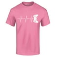 thumbnail image 1 of Shop4Ever Men's Gamer Heartbeat Controller Graphic T-shirt Small Azalea Pink, 1 of 5