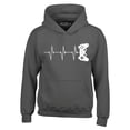 thumbnail image 1 of Shop4Ever Men's Gamer Heartbeat Controller Hooded Sweatshirt Hoodie X-Large Charcoal, 1 of 5