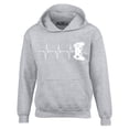 thumbnail image 1 of Shop4Ever Men's Gamer Heartbeat Controller Hooded Sweatshirt Hoodie XXX-Large Sports Grey, 1 of 5