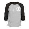 thumbnail image 1 of Shop4Ever Men's Gamer Heartbeat Video Gaming Raglan Baseball Shirt XX-Large Heather Grey/Black, 1 of 5