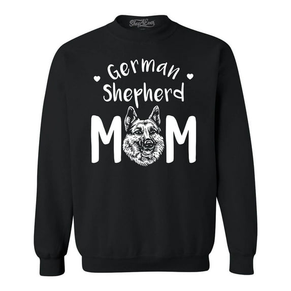 Shop4Ever Men's German Shepherd Crewneck Sweatshirt XXXX-Large Black