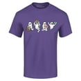 thumbnail image 1 of Shop4Ever Men's Ghosts Reading Books Halloween Teacher Graphic T-shirt XX-Large Purple, 1 of 5