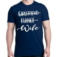 thumbnail image 1 of Shop4Ever Men's Girlfriend Fiance Wife Wedding Graphic T-shirt XXX-Large Navy, 1 of 5