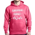thumbnail image 1 of Shop4Ever Men's Girlfriend Fiance Wife Wedding Hooded Sweatshirt Hoodie Medium Heliconia Pink, 1 of 5