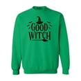 thumbnail image 1 of Shop4Ever Men's Good Witch "Black" Halloween Costume Crewneck Sweatshirt Small Irish Green, 1 of 5