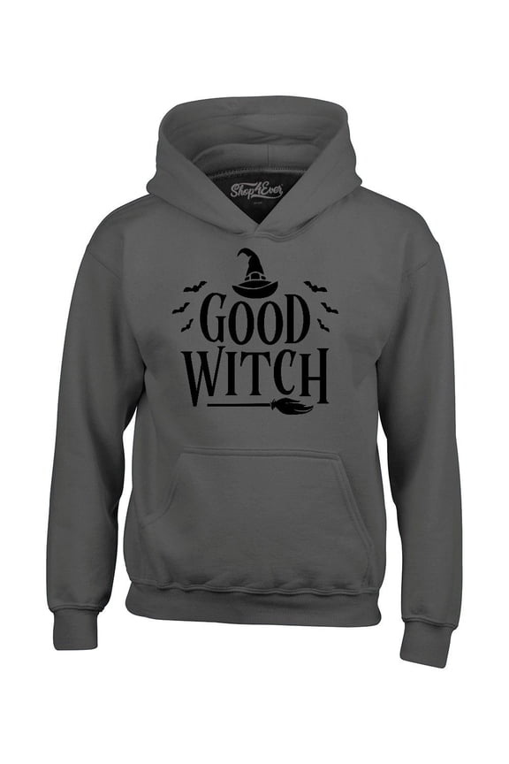 Men's Good Witch "Black" Halloween Costume Hooded Sweatshirt Hoodie Small Charcoal