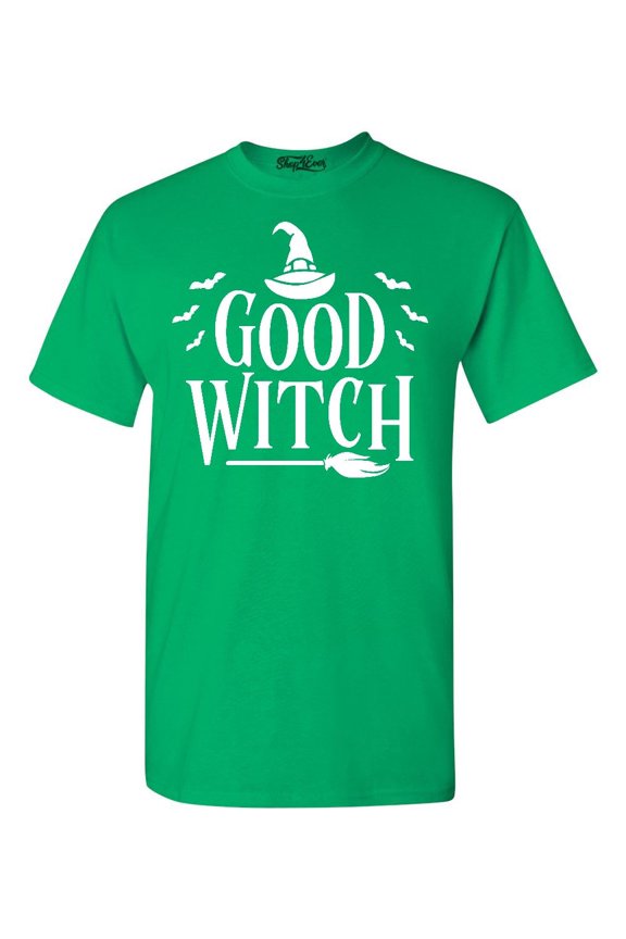 Men's Good Witch "White" Halloween Costume Graphic T-shirt Small Irish Green