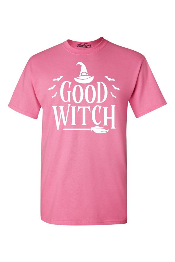 Men's Good Witch "White" Halloween Costume Graphic T-shirt XX-Large Azalea Pink