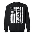 thumbnail image 1 of Shop4Ever Men's Grandpa American Flag Crewneck Sweatshirt XX-Large Black, 1 of 5