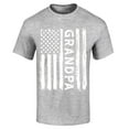 thumbnail image 1 of Shop4Ever Men's Grandpa American Flag Graphic T-shirt Large Sports Grey, 1 of 5