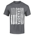 thumbnail image 1 of Shop4Ever Men's Grandpa American Flag Graphic T-shirt X-Large Dark Heather, 1 of 5