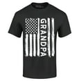 thumbnail image 1 of Shop4Ever Men's Grandpa American Flag Graphic T-shirt XXX-Large Black, 1 of 5