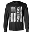 thumbnail image 1 of Shop4Ever Men's Grandpa American Flag Long Sleeve Shirt X-Large Black, 1 of 5