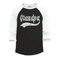 thumbnail image 1 of Shop4Ever Men's Grandpa Class Baseball Sport Raglan Baseball Shirt X-Small Black/White, 1 of 4