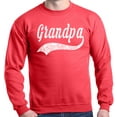thumbnail image 1 of Shop4Ever Men's Grandpa Classic Baseball Father's Day Crewneck Sweatshirt Large Red, 1 of 5