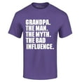 thumbnail image 1 of Shop4Ever Men's Grandpa The Man The Myth Graphic T-shirt XX-Large Purple, 1 of 5