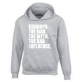 thumbnail image 1 of Shop4Ever Men's Grandpa The Man The Myth Hooded Sweatshirt Hoodie Large Sports Grey, 1 of 5