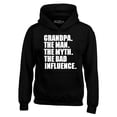 thumbnail image 1 of Shop4Ever Men's Grandpa The Man The Myth Hooded Sweatshirt Hoodie X-Large Black, 1 of 5