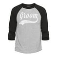 thumbnail image 1 of Shop4Ever Men's Groom Baseball Wedding Raglan Baseball Shirt XX-Large Heather Grey/Black, 1 of 4