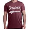 thumbnail image 1 of Shop4Ever Men's Groomsman Baseball Wedding Graphic T-shirt Large Maroon, 1 of 5