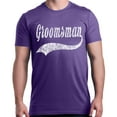 thumbnail image 1 of Shop4Ever Men's Groomsman Baseball Wedding Graphic T-shirt Medium Purple, 1 of 5