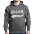 thumbnail image 1 of Shop4Ever Men's Groomsman Baseball Wedding Hooded Sweatshirt Hoodie Large Charcoal, 1 of 5