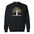 thumbnail image 1 of Shop4Ever Men's Grow Your Awareness Autism Puzzle Tree Crewneck Sweatshirt X-Large Black, 1 of 5