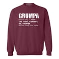 thumbnail image 1 of Shop4Ever Men's Grumpa Definition Grumpy Grandpa Crewneck Sweatshirt Small Maroon, 1 of 5