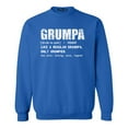 thumbnail image 1 of Shop4Ever Men's Grumpa Definition Grumpy Grandpa Crewneck Sweatshirt Small Royal Blue, 1 of 5