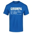 thumbnail image 1 of Shop4Ever Men's Grumpa Definition Grumpy Grandpa Graphic T-shirt Large Royal Blue, 1 of 5