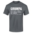 thumbnail image 1 of Shop4Ever Men's Grumpa Definition Grumpy Grandpa Graphic T-shirt XXXXX-Large Charcoal, 1 of 5