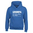 thumbnail image 1 of Shop4Ever Men's Grumpa Definition Grumpy Grandpa Hooded Sweatshirt Hoodie XX-Large Royal Blue, 1 of 5