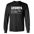 thumbnail image 1 of Shop4Ever Men's Grumpa Definition Grumpy Grandpa Long Sleeve Shirt Large Black, 1 of 5