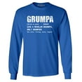 thumbnail image 1 of Shop4Ever Men's Grumpa Definition Grumpy Grandpa Long Sleeve Shirt XXX-Large Royal Blue, 1 of 5