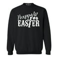 thumbnail image 1 of Shop4Ever Men's Happy Easter With Cross Crewneck Sweatshirt Medium Black, 1 of 5