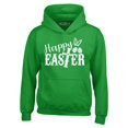 thumbnail image 1 of Shop4Ever Men's Happy Easter With Cross Hooded Sweatshirt Hoodie Large Irish Green, 1 of 5
