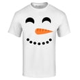 thumbnail image 1 of Shop4Ever Men's Happy Snowman Face Chritsmas Costume Graphic T-shirt X-Large White, 1 of 5