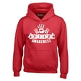 thumbnail image 1 of Shop4Ever Men's Heart Handprints Autism Awareness Puzzle Pieces Hooded Sweatshirt Hoodie Small Red, 1 of 5