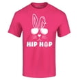 thumbnail image 1 of Shop4Ever Men's Hip Hop Bunny Rabbit Easter  Graphic T-shirt XX-Large Heliconia Pink, 1 of 5