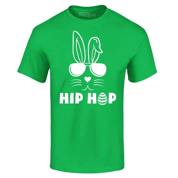 Shop4Ever Men's Hip Hop Bunny Rabbit Easter  Graphic T-shirt XXXXX-Large Irish Green