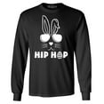 thumbnail image 1 of Shop4Ever Men's Hip Hop Bunny Rabbit Easter  Long Sleeve Shirt Small Black, 1 of 5