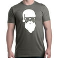 thumbnail image 1 of Shop4Ever Men's Hipster Santa with Glasses Christmas Graphic T-shirt Small Charcoal, 1 of 5
