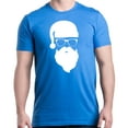 thumbnail image 1 of Shop4Ever Men's Hipster Santa with Glasses Christmas Graphic T-shirt XXXXX-Large Royal Blue, 1 of 5