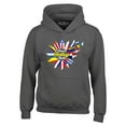 thumbnail image 1 of Shop4Ever Men's Hispanic Heritage Month Flag Flower Hooded Sweatshirt Hoodie Medium Charcoal, 1 of 5