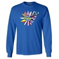 thumbnail image 1 of Shop4Ever Men's Hispanic Heritage Month Flag Flower Long Sleeve Shirt X-Large Royal Blue, 1 of 5